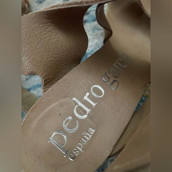 PEDRO GARCIA Tan Suede Sandals Heels Size 8/38 - Picture 5 of 10